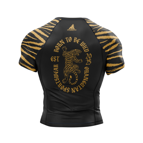 WIZUALIZACJA RASHGUARD CHIŃSKI ORANGUTAN CZARNO ZŁOTY TYŁ.png