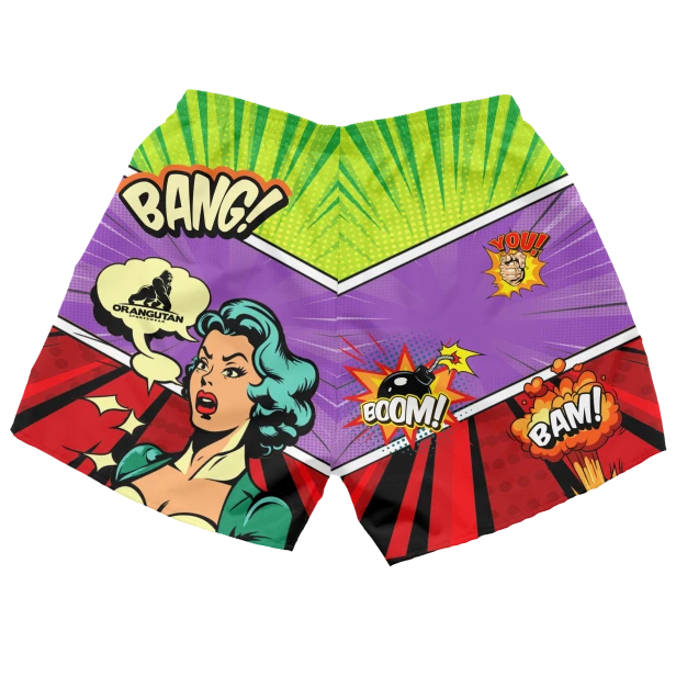WIZUALIZACJA SPODENKI KĄPIELOWE LUŹNE KOMIKS COMICS ZIELONO FIOLETOWE TYŁ.png