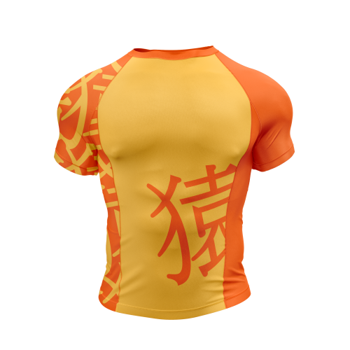 WIZUALIZACJA RASHGUARD CHIŃSKI POMARAŃCZOWY PRZÓD.png