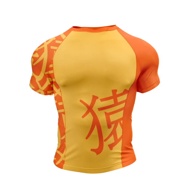 WIZUALIZACJA RASHGUARD CHIŃSKI POMARAŃCZOWY PRZÓD.png