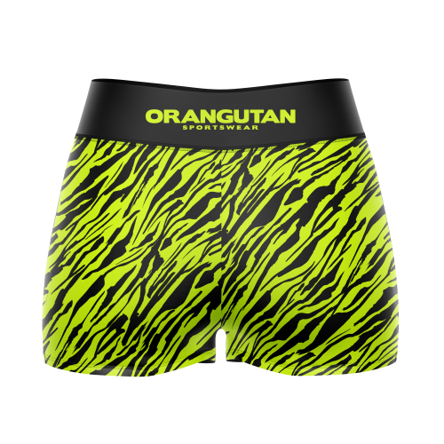 WIZUALIZACJA SPODENKI KOMPRESYJNE ZEBRA 2 NEONOWY ŻÓŁTY ORANGUTAN KOLEKCJA DAMSKA TYŁ.png