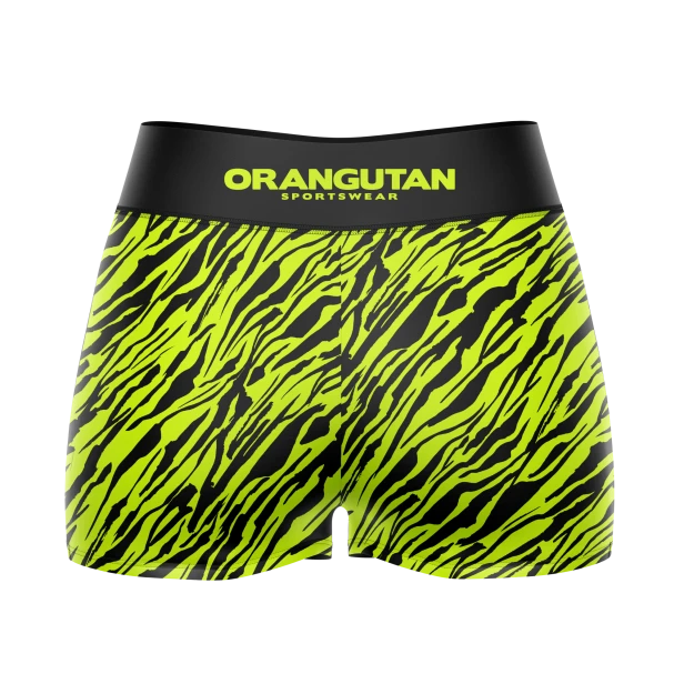WIZUALIZACJA SPODENKI KOMPRESYJNE ZEBRA 2 NEONOWY ŻÓŁTY ORANGUTAN KOLEKCJA DAMSKA TYŁ.png