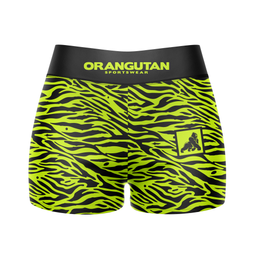 WIZUALIZACJA SPODENKI KOMPRESYJNE ZEBRA NEONOWY ŻÓŁTY ORANGUTAN KOLEKCJA DAMSKA PRZÓD.png