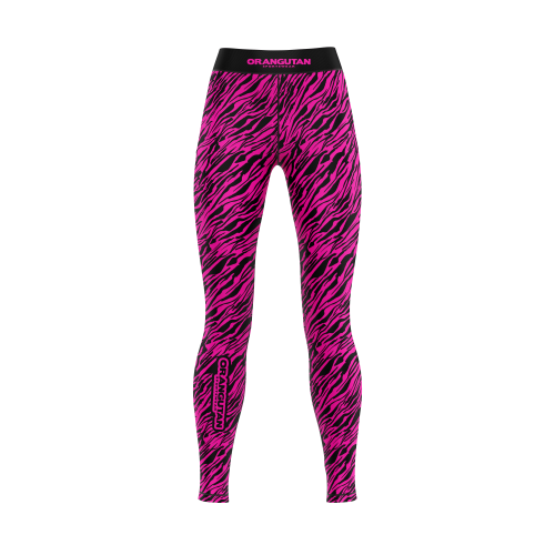 WIZUALIZACJA LEGGINSY ZEBRA 2 NEONOWY RÓŻOWY ORANGUTAN KOLEKCJA DAMSKA TYŁ.png
