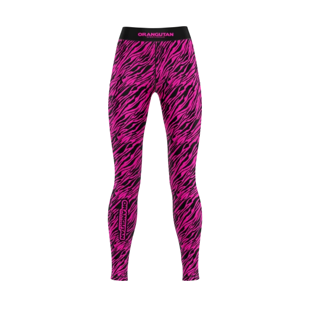 WIZUALIZACJA LEGGINSY ZEBRA 2 NEONOWY RÓŻOWY ORANGUTAN KOLEKCJA DAMSKA TYŁ.png