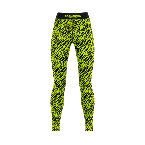 WIZUALIZACJA LEGGINSY ZEBRA 2 NEONOWY ŻÓŁTY ORANGUTAN KOLEKCJA DAMSKA PRZÓD.png