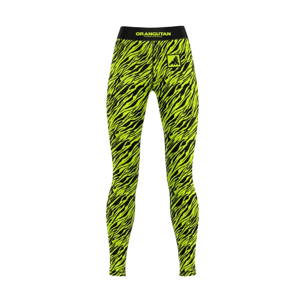 WIZUALIZACJA LEGGINSY ZEBRA 2 NEONOWY ŻÓŁTY ORANGUTAN KOLEKCJA DAMSKA PRZÓD.png